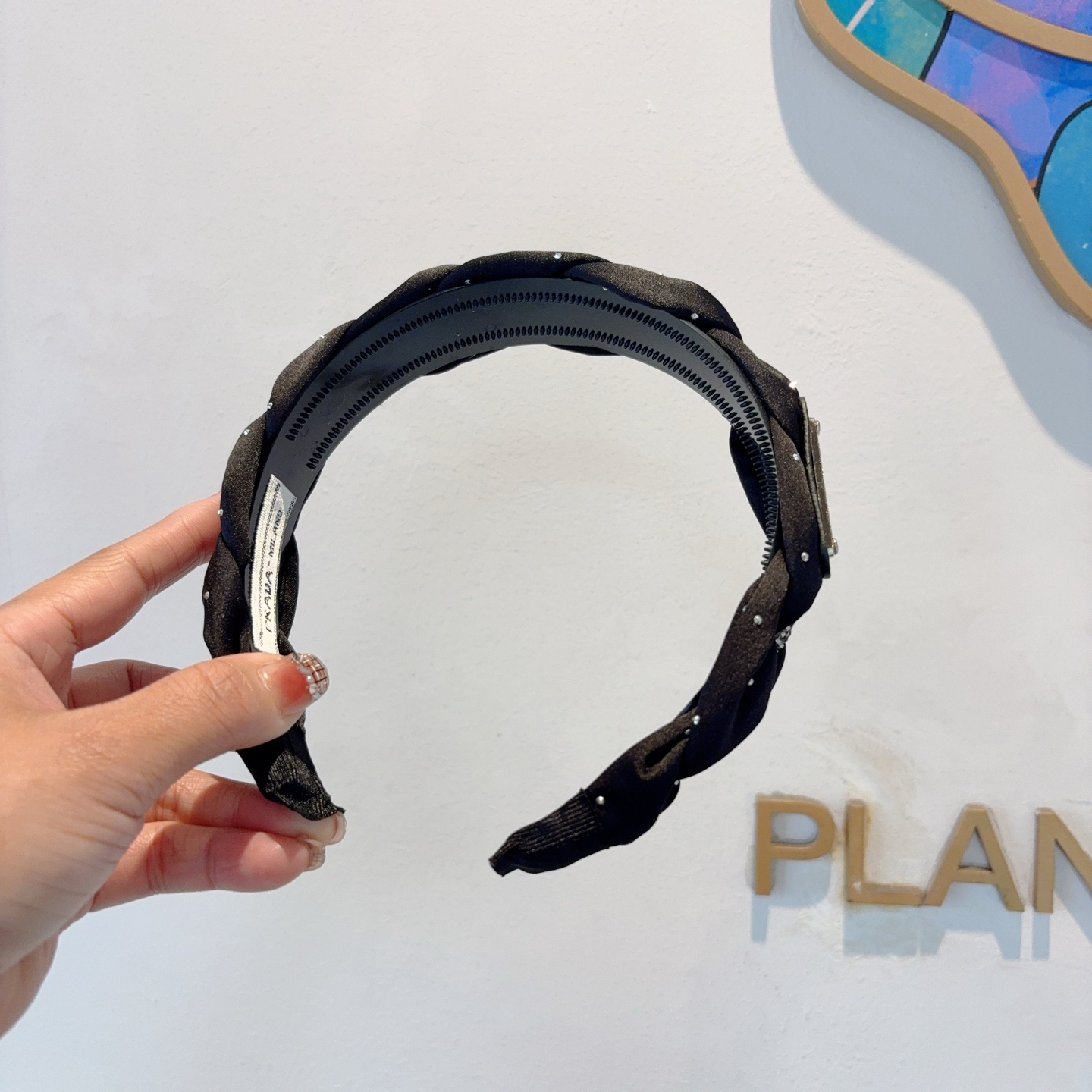 PRADA プラダ ヘッドバンド ブラック プラダロゴ ブラック - 画像 5