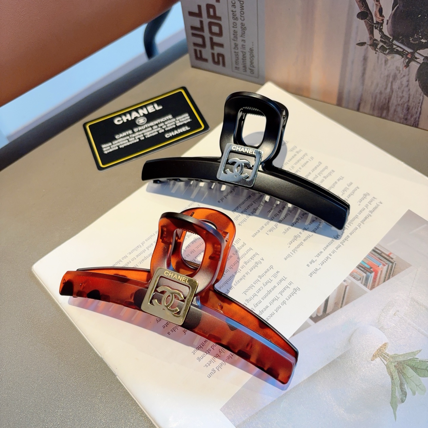 CHANEL シャネル ヘアクリップ 本革 ブラック レディース 60mm 全2色 - 画像 9