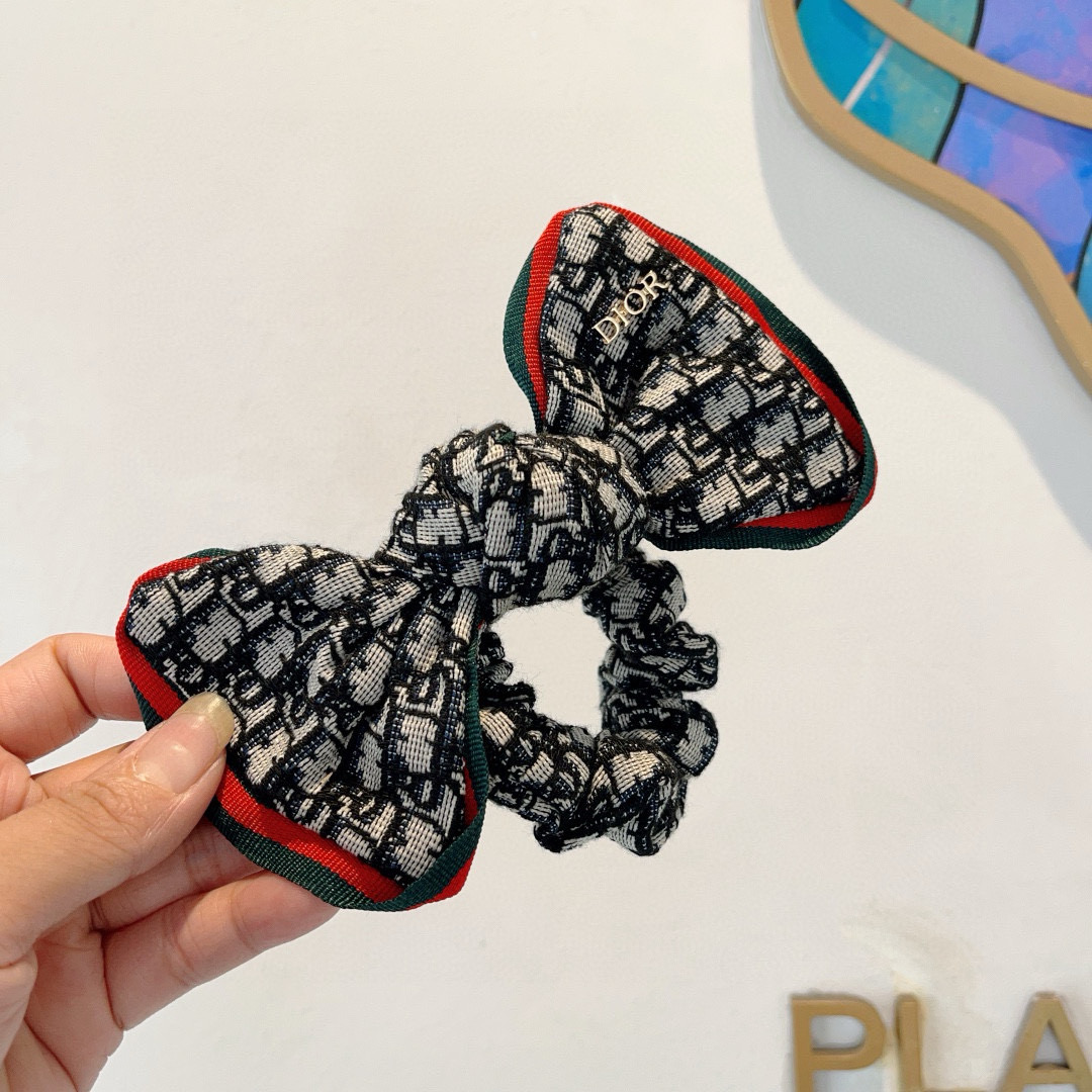 DIOR ディオール ボウタイヘアバンド ディオール風 ブランド風 ブラック 全2色 - 画像 2