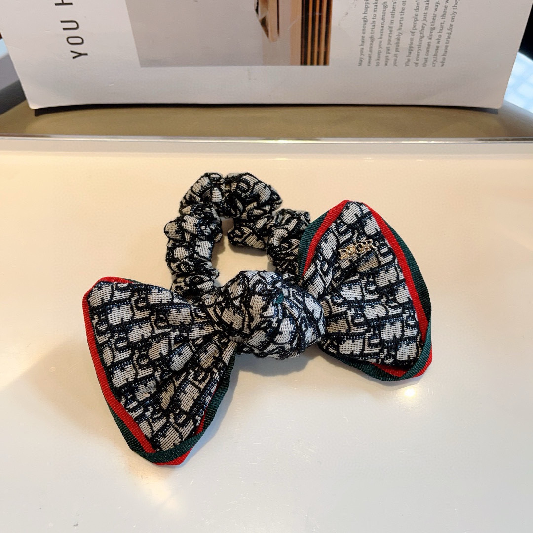 DIOR ディオール ボウタイヘアバンド ディオール風 ブランド風 ブラック 全2色 - 画像 5