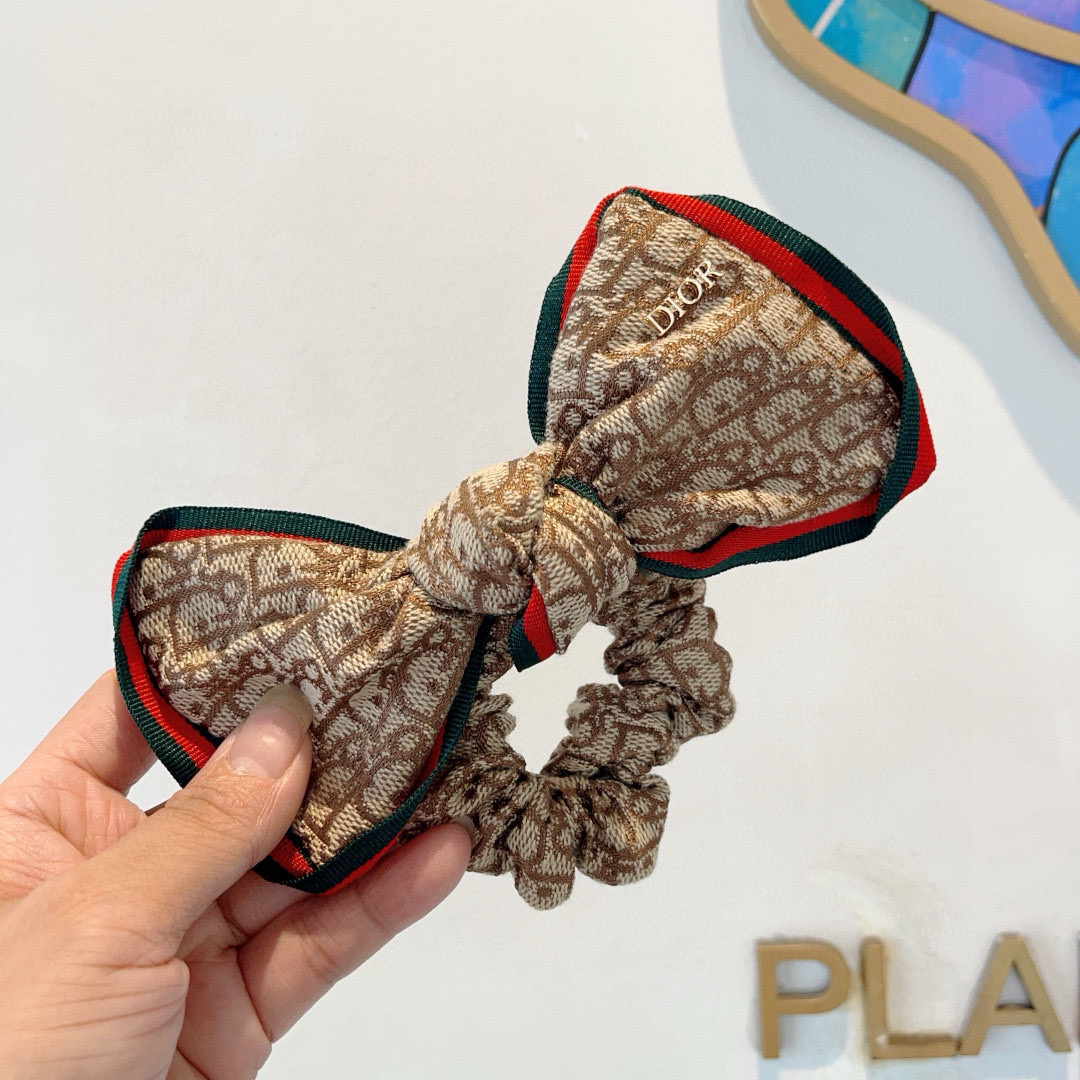 DIOR ディオール ヘアバンド リボン ブラウン 全2色 - 画像 3