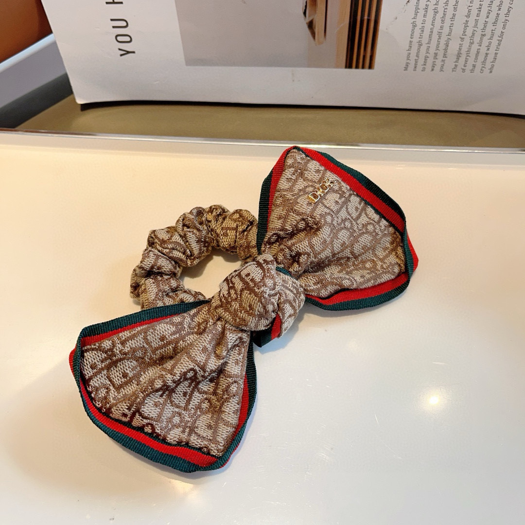 DIOR ディオール ヘアバンド リボン ブラウン 全2色 - 画像 6