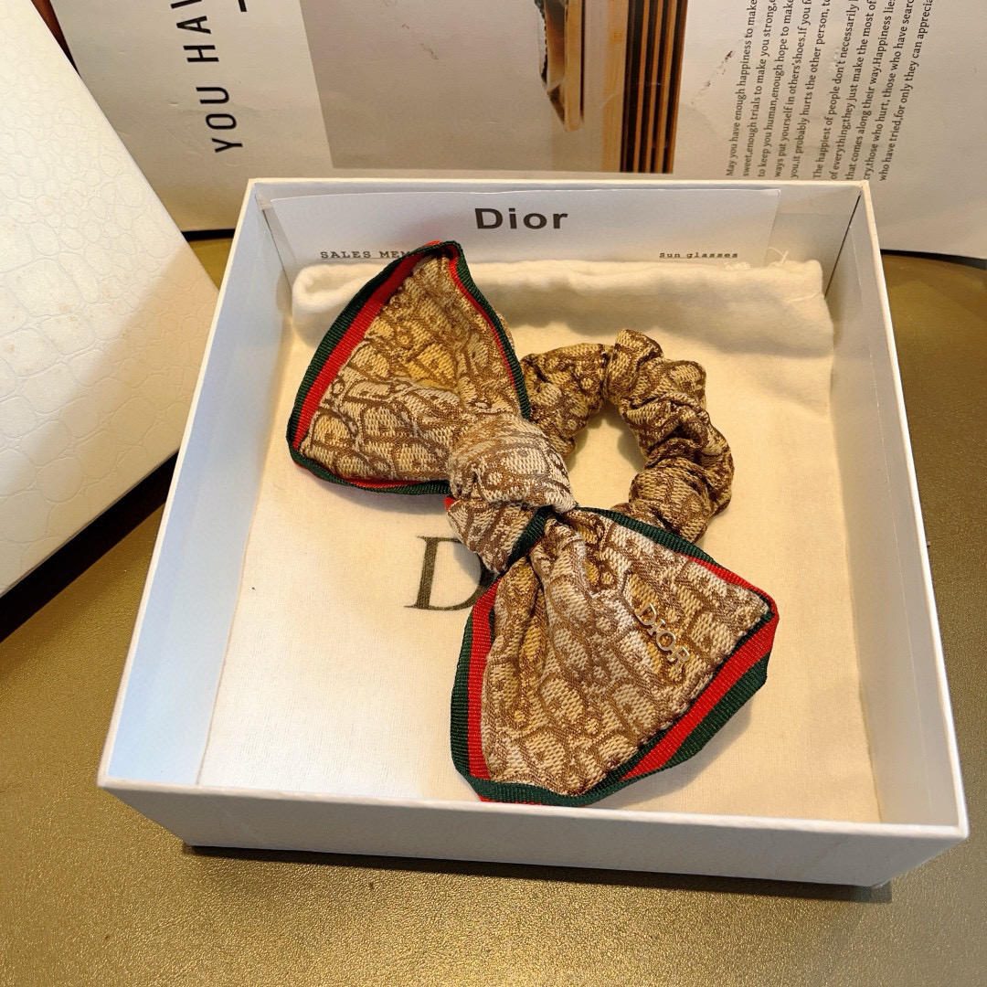 DIOR ディオール ヘアバンド リボン ブラウン 全2色 - 画像 7