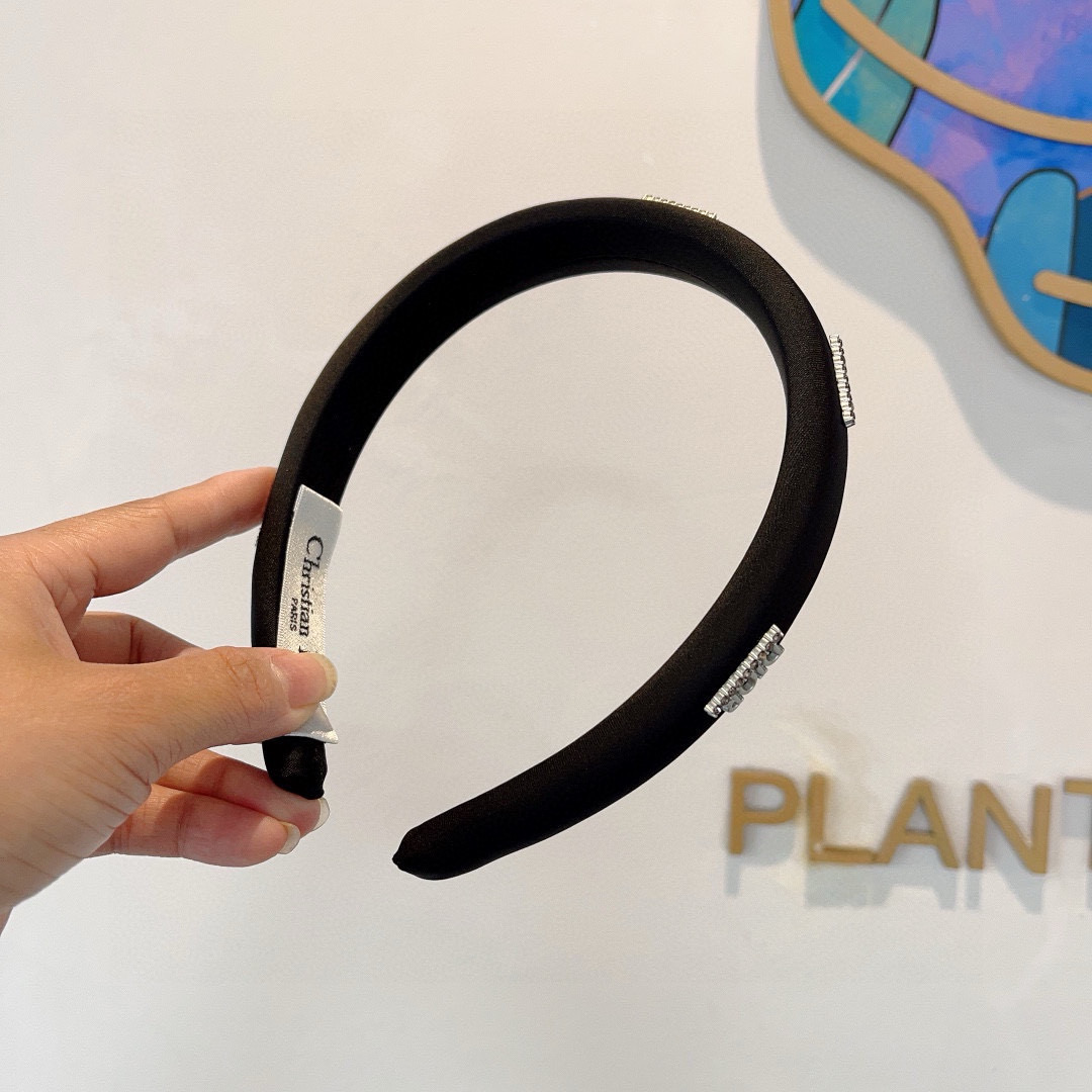 DIOR ディオール ヘアバンド ディオール ロゴ ブラック ホワイト 2色展開 - 画像 4