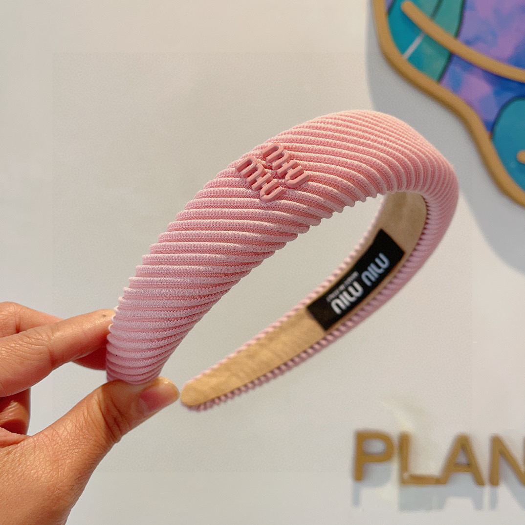 MIU MIU ミウミウ ヘアバンド フリル シルク風 プリーツ 全3色 - 画像 4