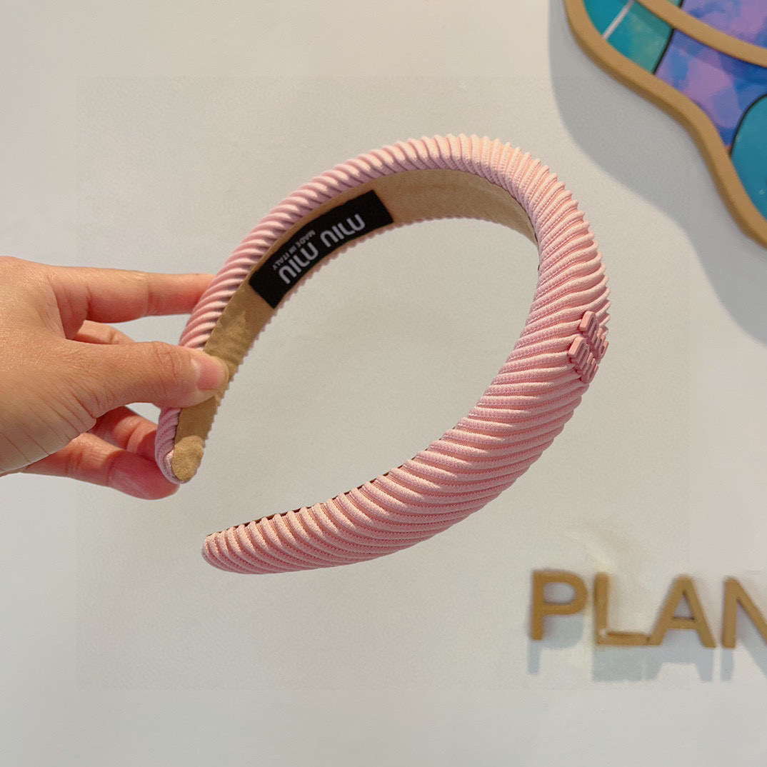 MIU MIU ミウミウ ヘアバンド フリル シルク風 プリーツ 全3色 - 画像 5
