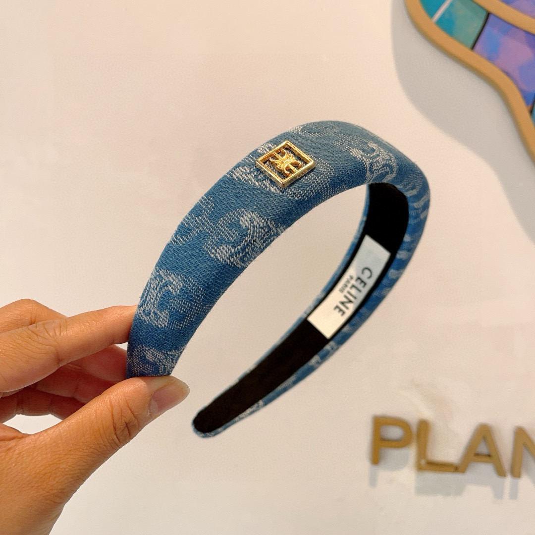 CELINE セリーヌ ヘアアクセサリー ファッション ブランド トートバッグ ブルー - 画像 3