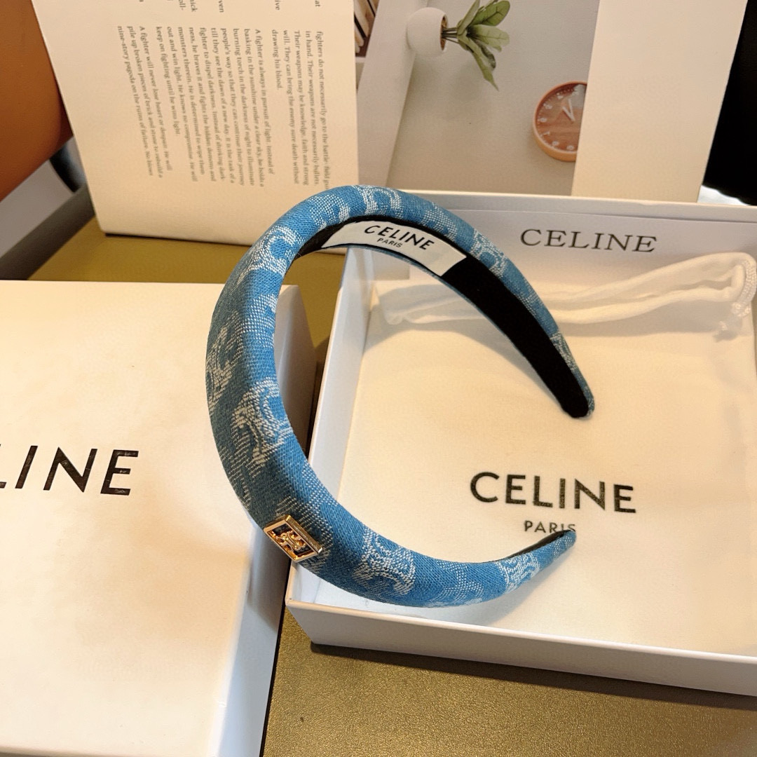 CELINE セリーヌ ヘアアクセサリー ファッション ブランド トートバッグ ブルー - 画像 5