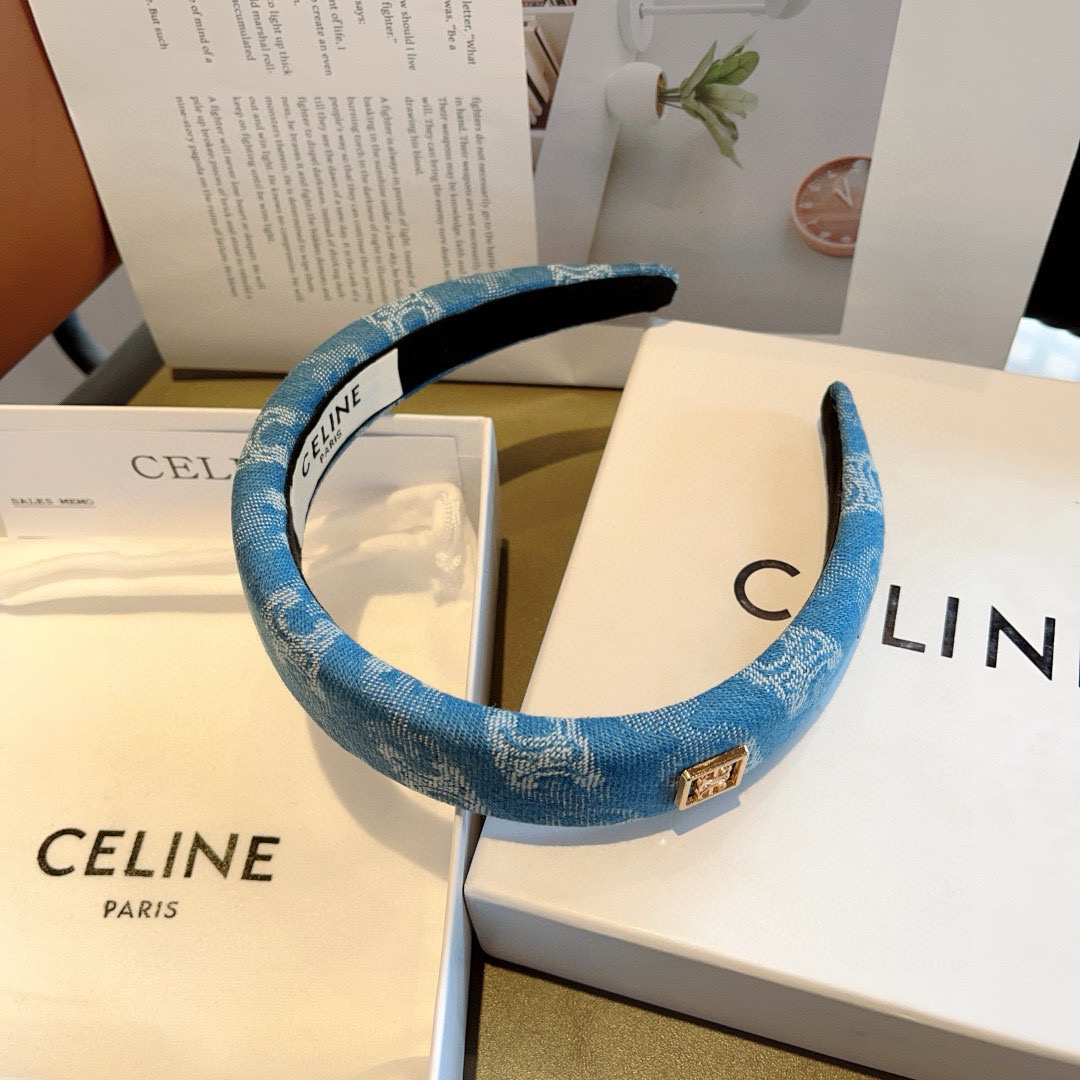 CELINE セリーヌ ヘアアクセサリー ファッション ブランド トートバッグ ブルー - 画像 7