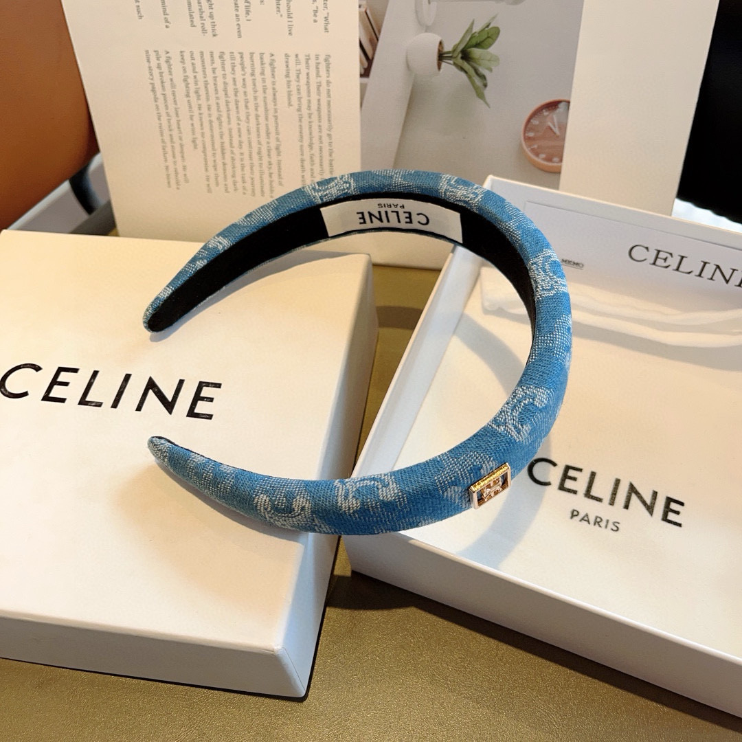CELINE セリーヌ ヘアアクセサリー ファッション ブランド トートバッグ ブルー - 画像 8