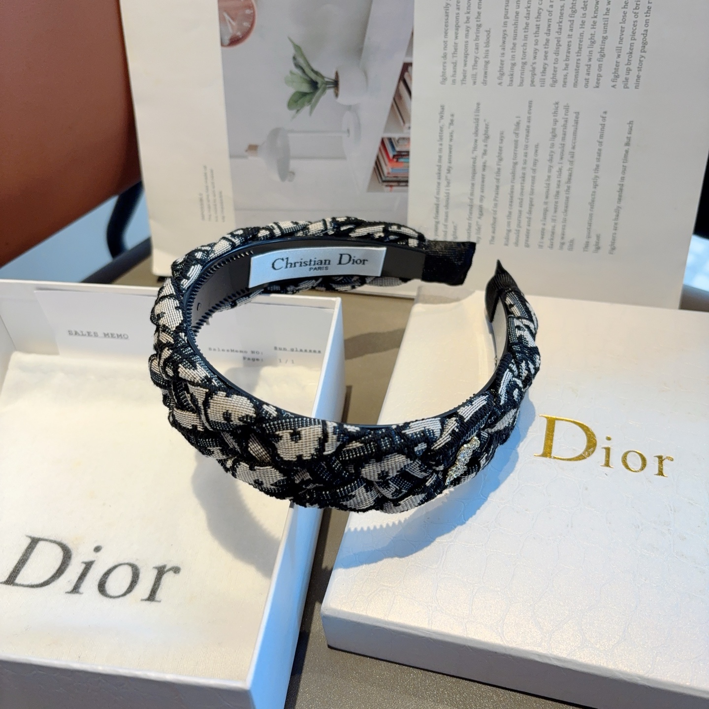 DIOR ディオール ヘアアクセサリー ブランドヘアバンド ブラック ブラウン 2色展開 - 画像 8