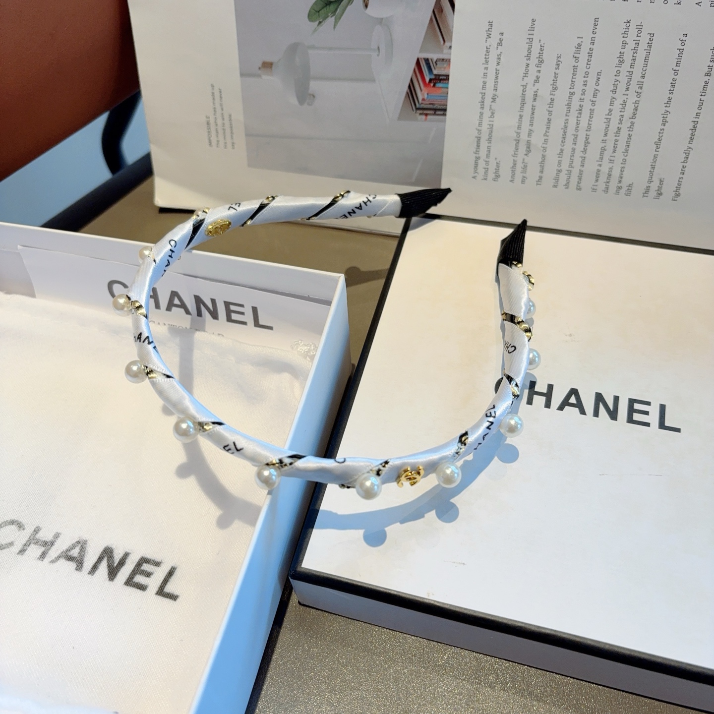 CHANEL シャネル ヘアアクセント ピンクダイヤモンド ホワイト 36字 - 画像 6