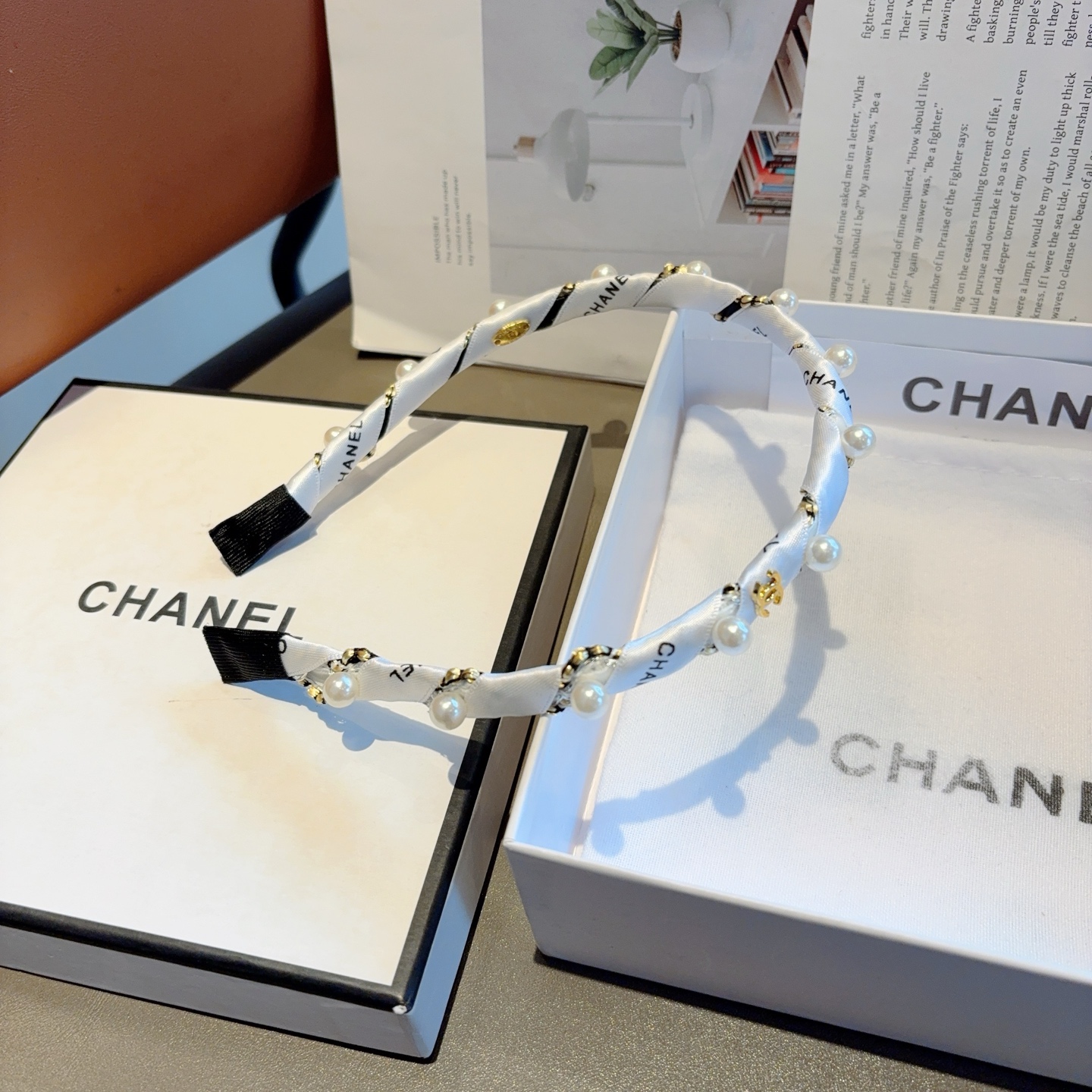 CHANEL シャネル ヘアアクセント ピンクダイヤモンド ホワイト 36字 - 画像 7