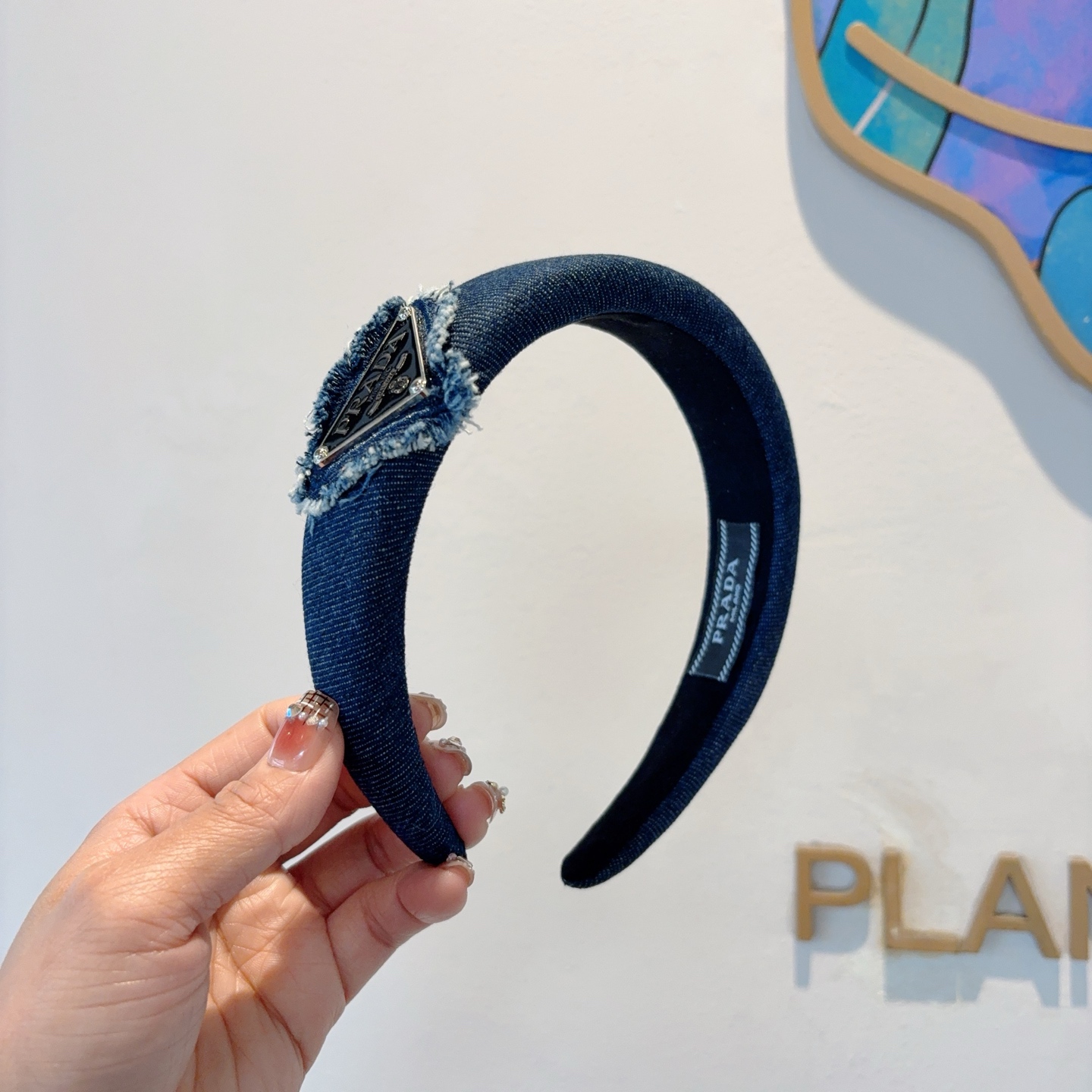 PRADA プラダ デニムヘアバンド ファッション ブランド 限定 ブラック