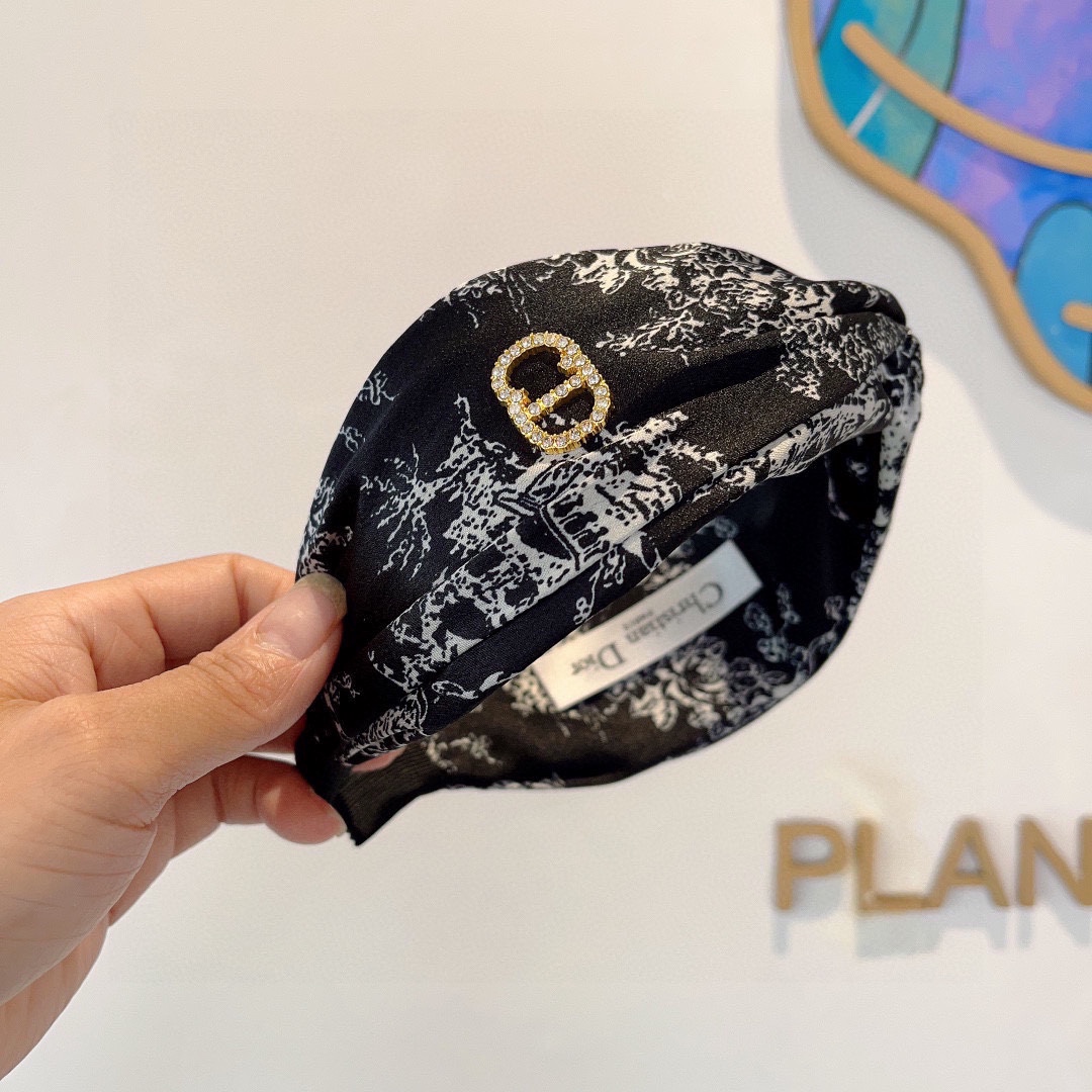 Dior ディオール ヘッドバンド シルク ブランド オールドロゴ 9色展開 - 画像 3
