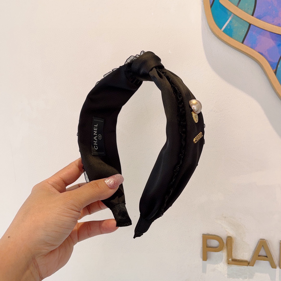 CHANEL シャネル ヘッドバンド フラットヘアバンド レース ブランド 3色展開 - 画像 2
