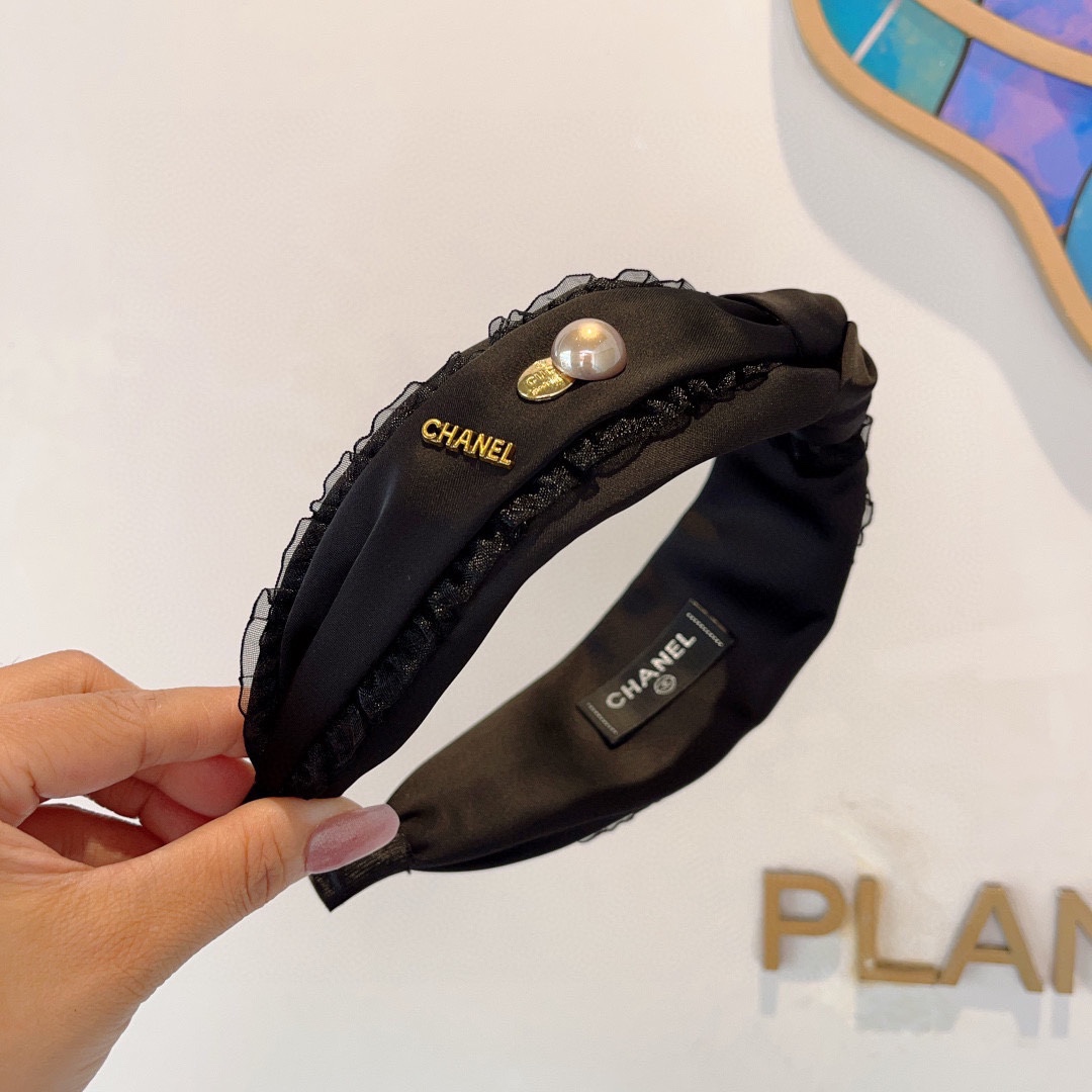 CHANEL シャネル ヘッドバンド フラットヘアバンド レース ブランド 3色展開 - 画像 3