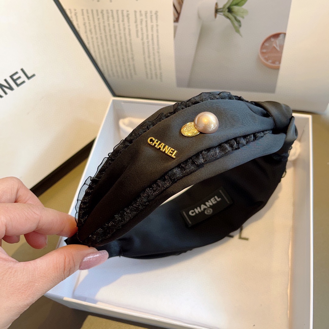 CHANEL シャネル ヘッドバンド フラットヘアバンド レース ブランド 3色展開 - 画像 6