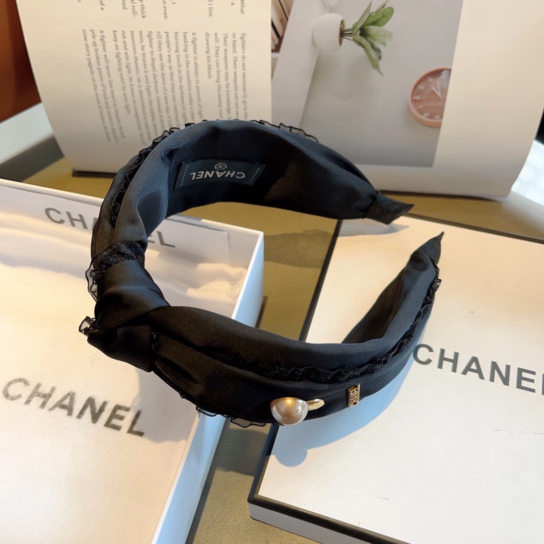 CHANEL シャネル ヘッドバンド フラットヘアバンド レース ブランド 3色展開 - 画像 7