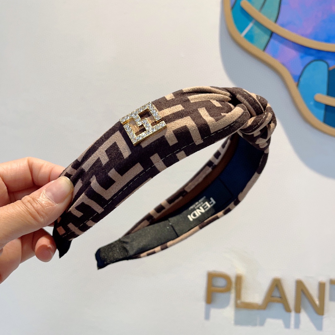 FENDI フェンディ ファンデットヘアバンド フェンディ ブラック 1枚 - 画像 3