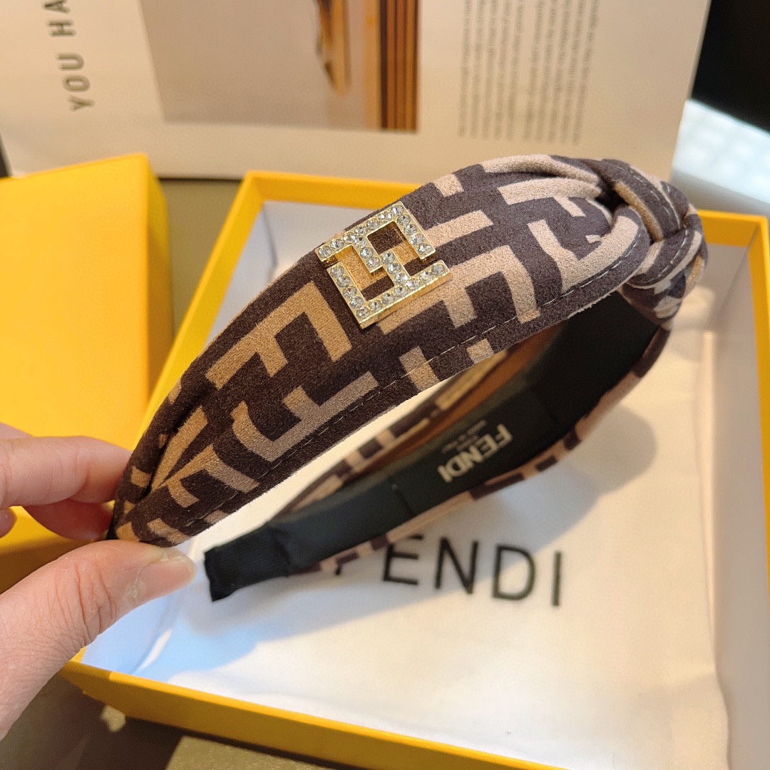 FENDI フェンディ ファンデットヘアバンド フェンディ ブラック 1枚 - 画像 6