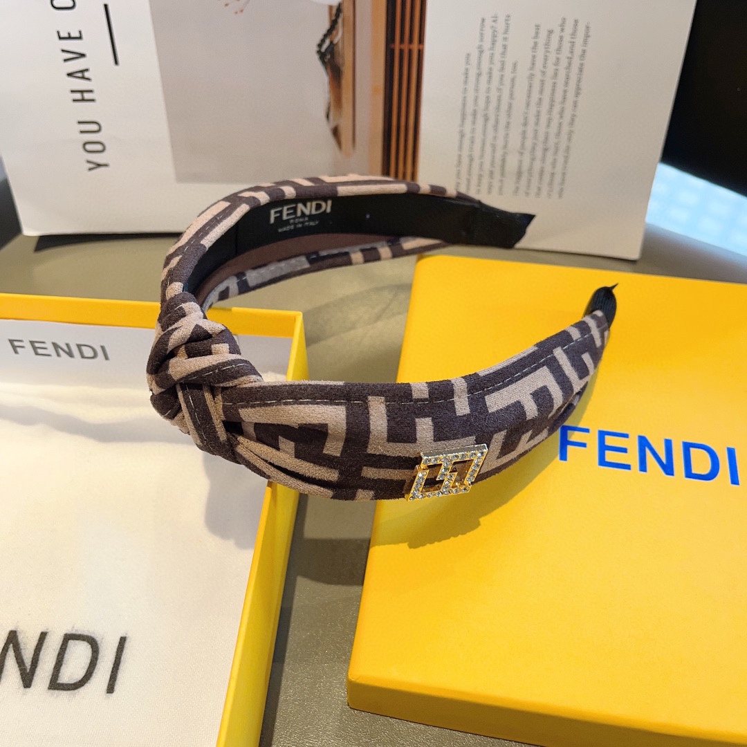 FENDI フェンディ ファンデットヘアバンド フェンディ ブラック 1枚 - 画像 7