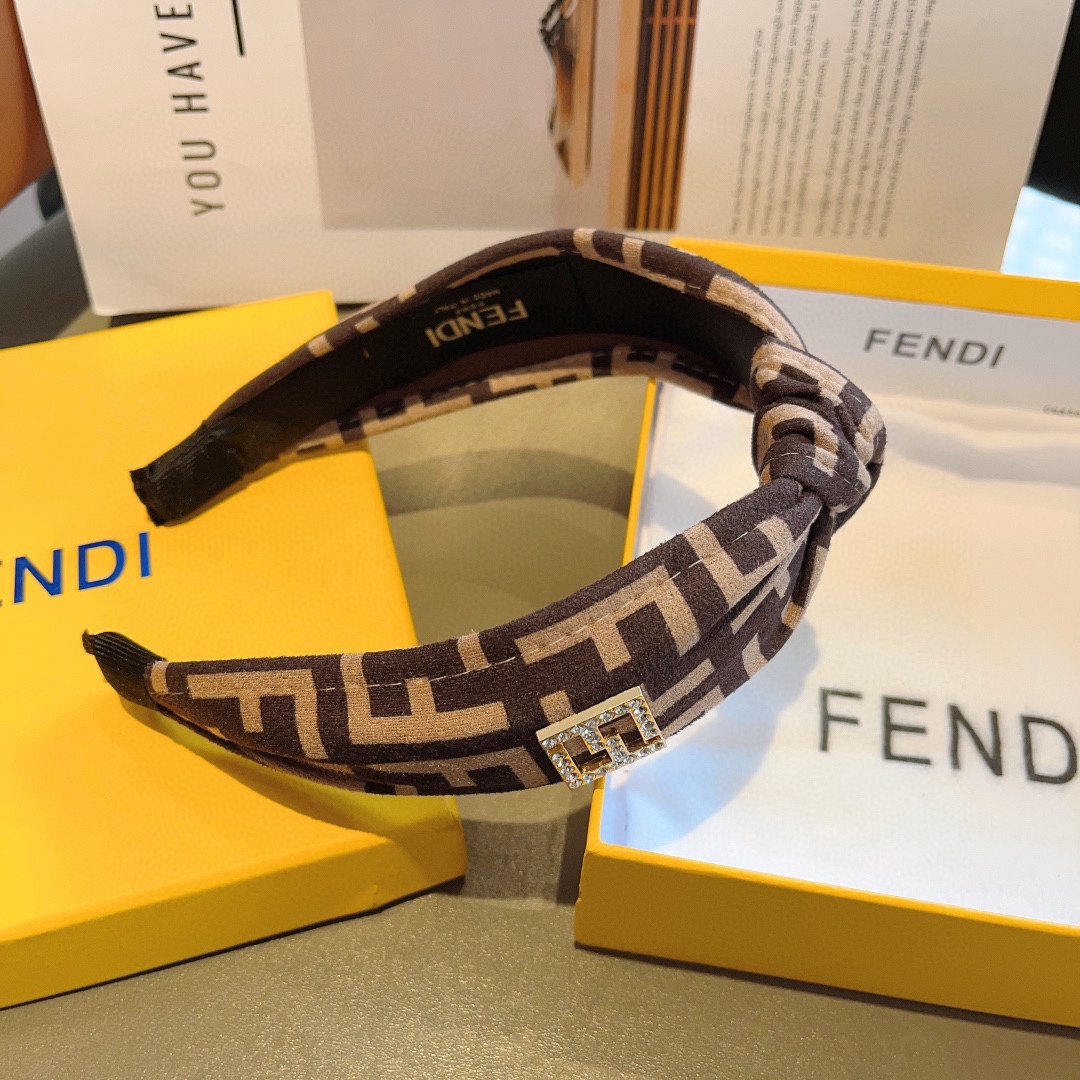 FENDI フェンディ ファンデットヘアバンド フェンディ ブラック 1枚 - 画像 8
