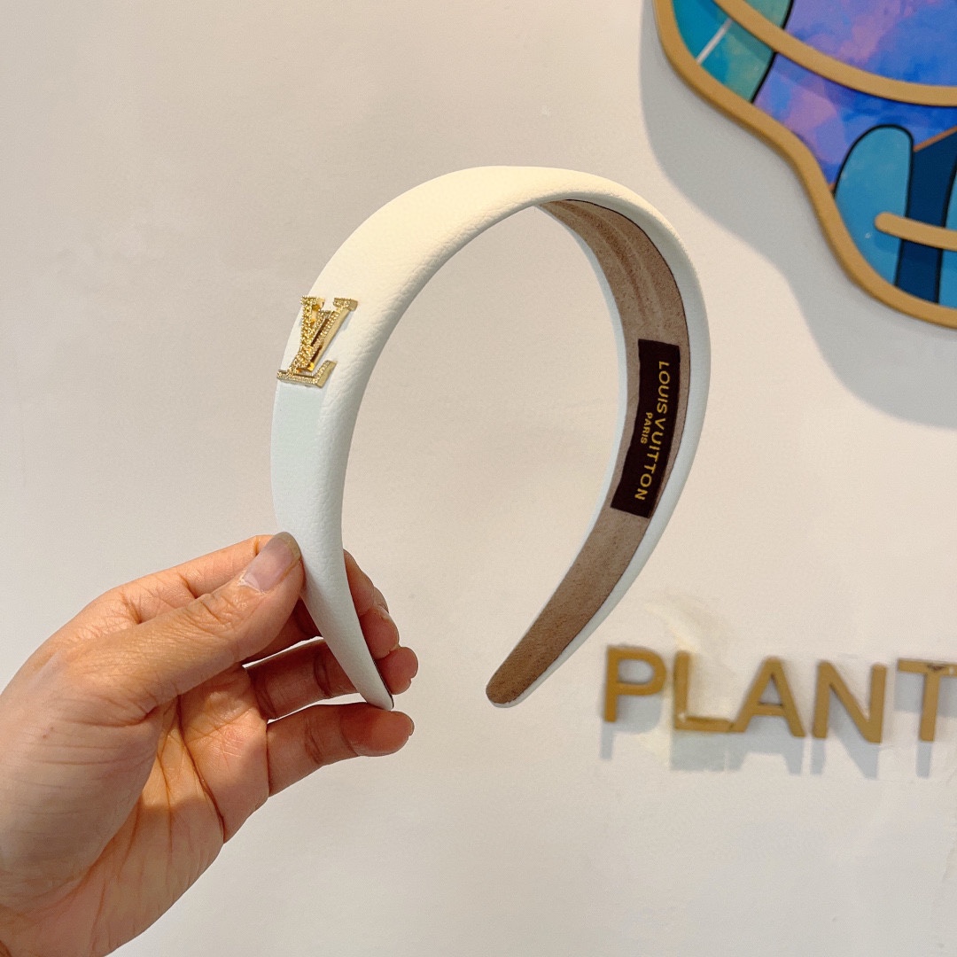 LOUIS VUITTON ルイヴィトン ヘアバンド ブランド ファッション ホワイト ブラック 2色展開 - 画像 2