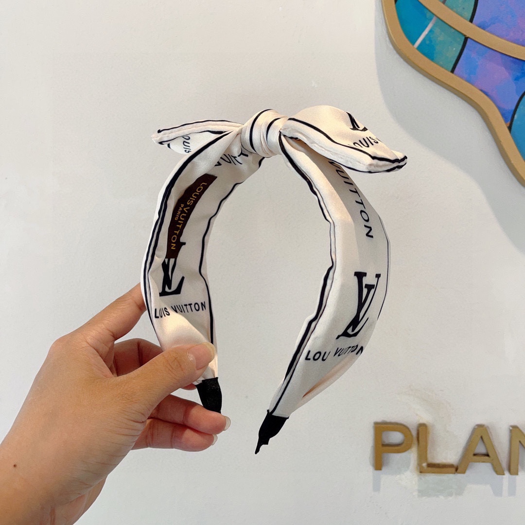 LOUIS VUITTON ルイヴィトン ヘアアクセサリー ヘアバンド ボーイズ ブラック ホワイト 全2色 - 画像 2