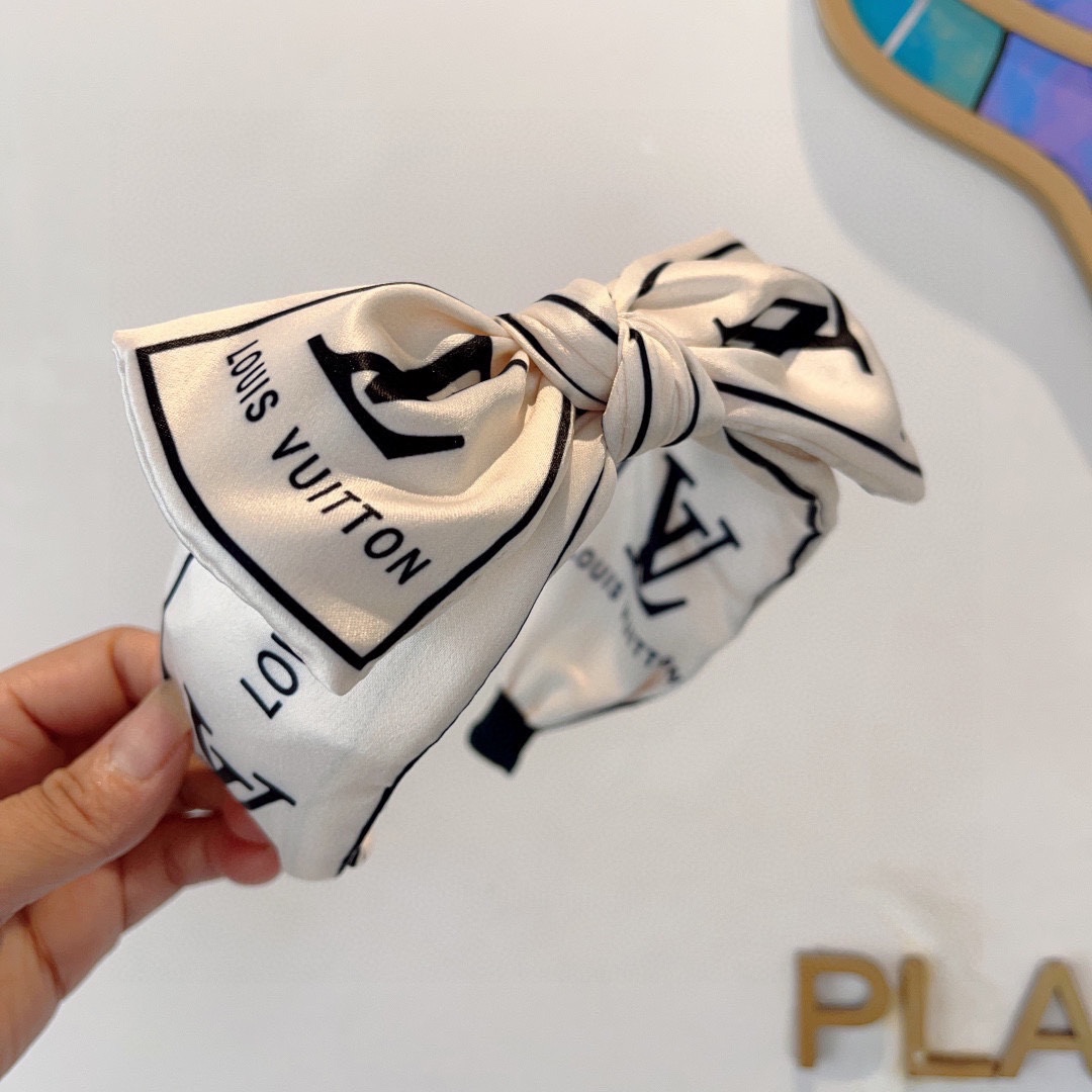 LOUIS VUITTON ルイヴィトン ヘアアクセサリー ヘアバンド ボーイズ ブラック ホワイト 全2色 - 画像 3