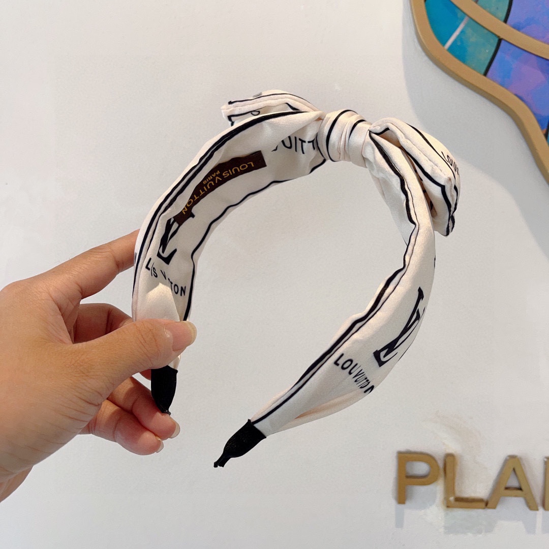 LOUIS VUITTON ルイヴィトン ヘアアクセサリー ヘアバンド ボーイズ ブラック ホワイト 全2色 - 画像 4