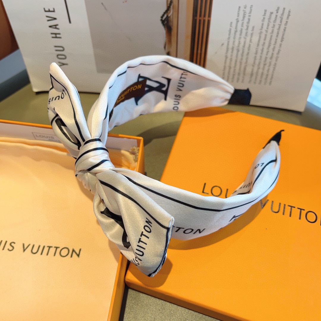 LOUIS VUITTON ルイヴィトン ヘアアクセサリー ヘアバンド ボーイズ ブラック ホワイト 全2色 - 画像 7