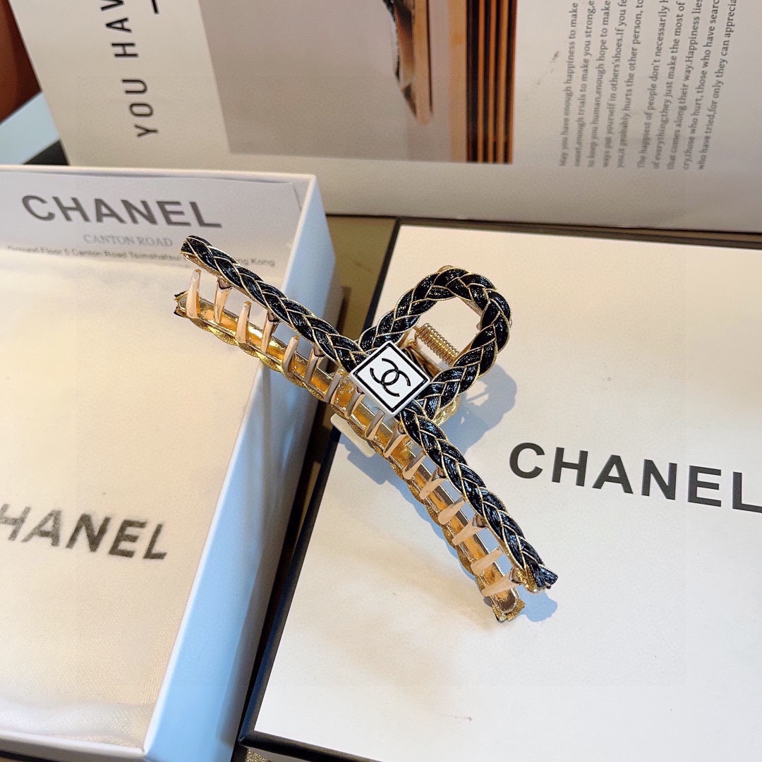 CHANEL シャネル ヘアクリップ ブラック ホワイト 全2色 - 画像 7