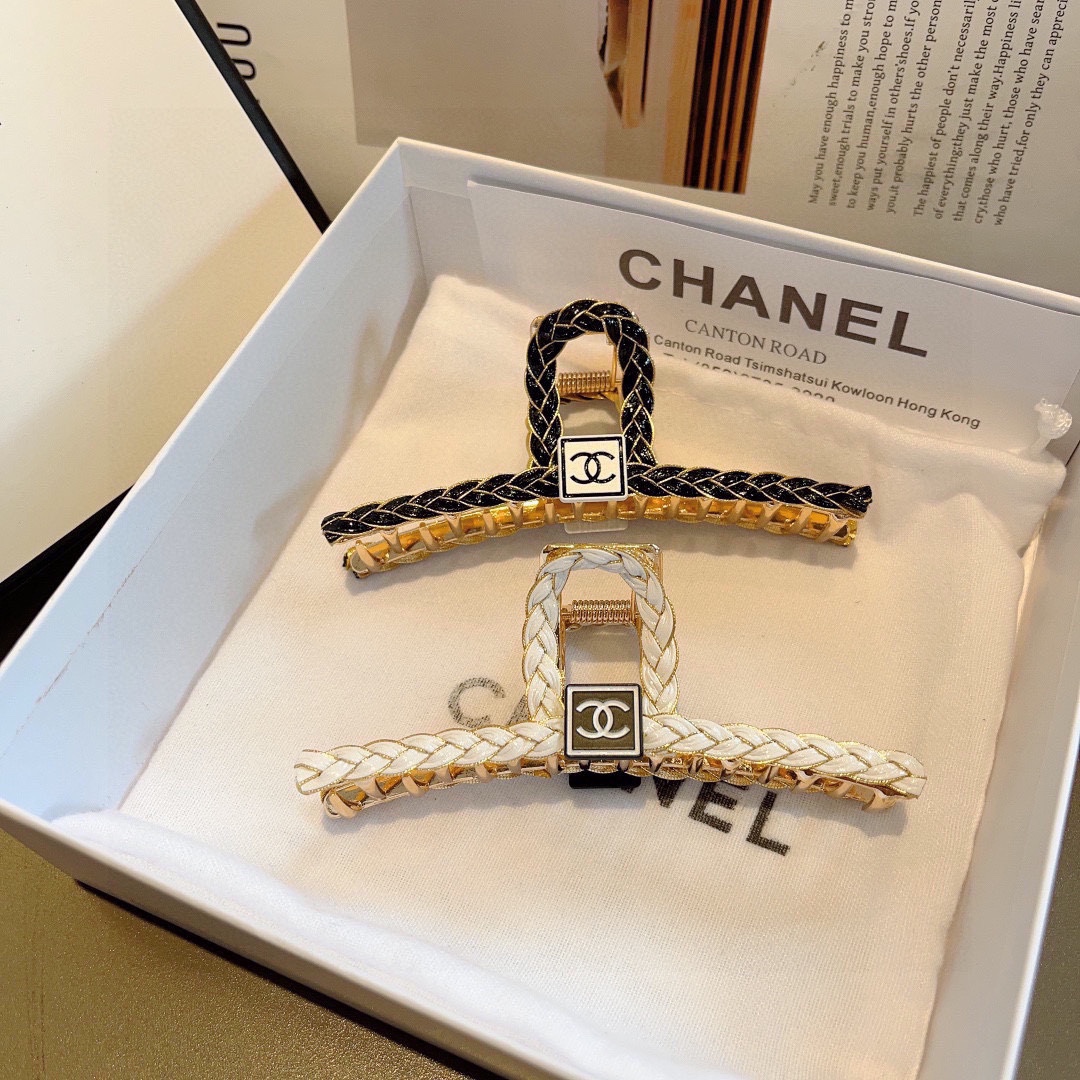 CHANEL シャネル ヘアクリップ ブラック ホワイト 全2色 - 画像 8