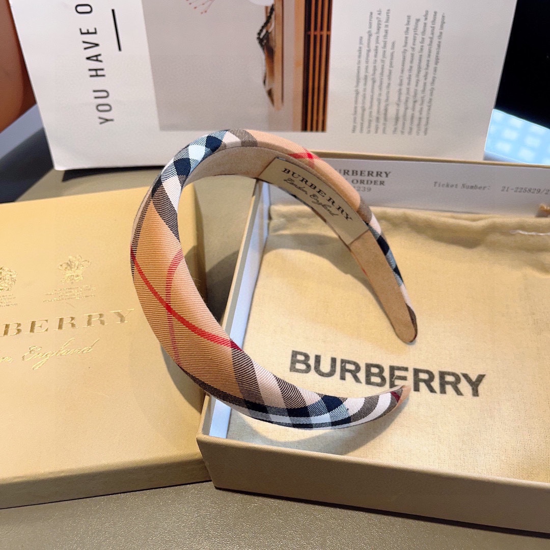 BURBERRY バーバリー ヘアアクセサリー ブラック ホワイト レッド ブラウン 全4色 - 画像 5