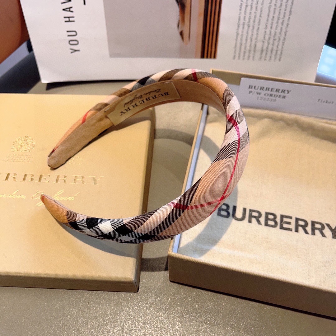 BURBERRY バーバリー ヘアアクセサリー ブラック ホワイト レッド ブラウン 全4色 - 画像 8