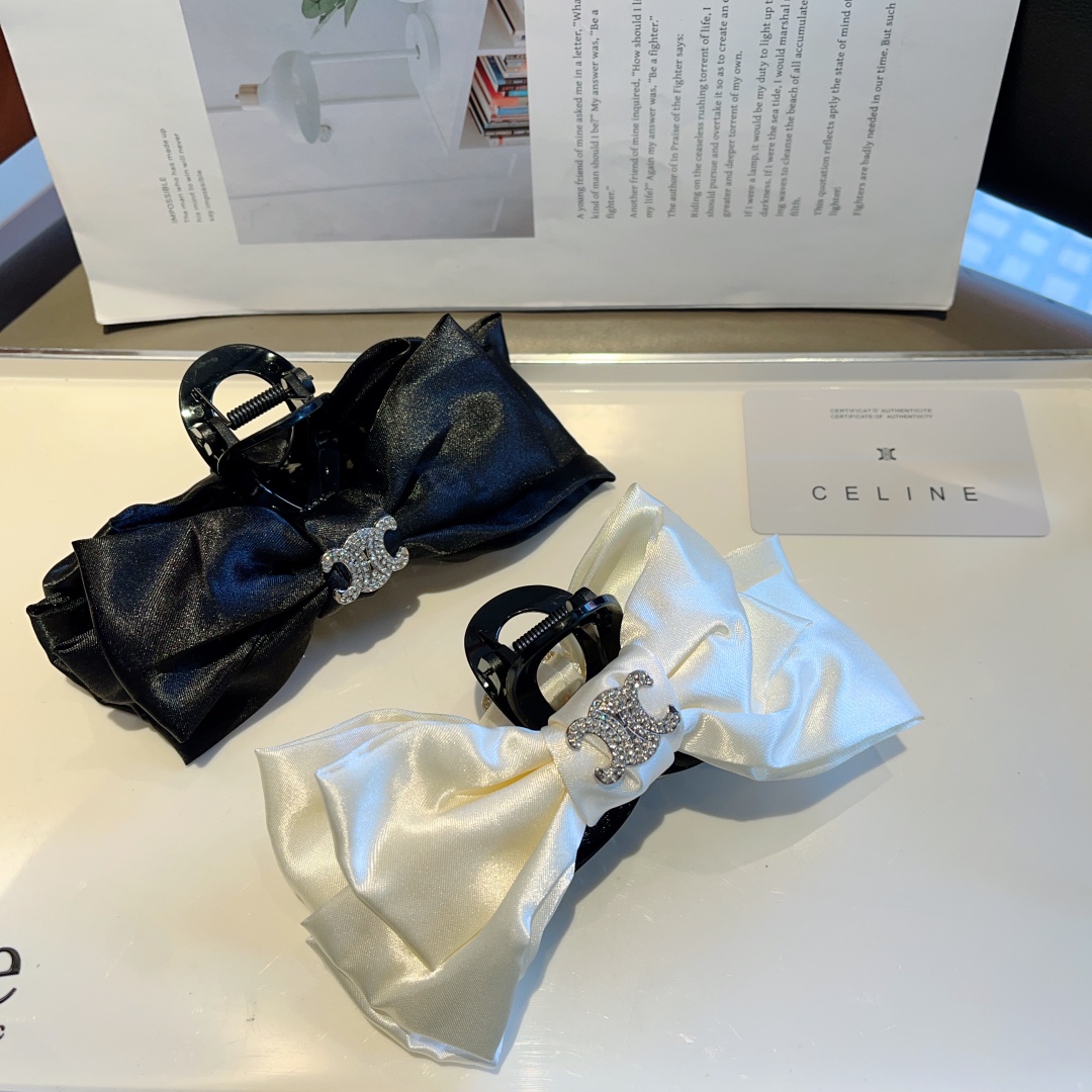 CELINE シャネル ヘアクリップ ドレスアップ ブラック ホワイト 4色展開 - 画像 8