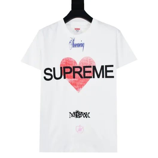 SUPREME スュプリーム ロゴTシャツ 本革 通勤 全2色