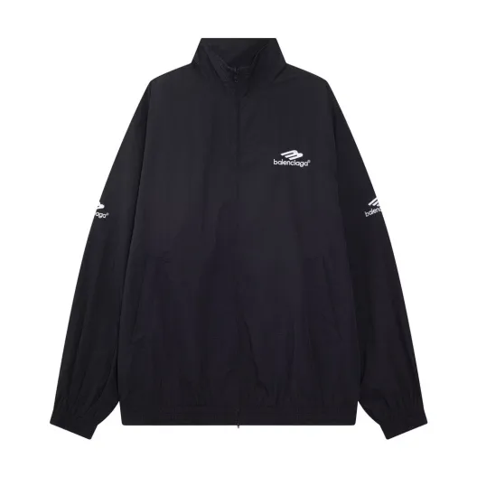 BALENCIAGA バレンシアガ フラップ付きジップアップジャケット ブラック