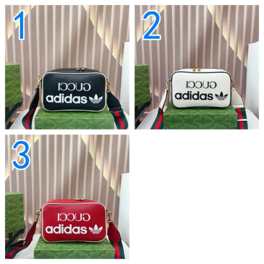 グッチ x アディダス　Gucci x adidas　ロゴ　小型ショルダーバッグ　コラボバック
