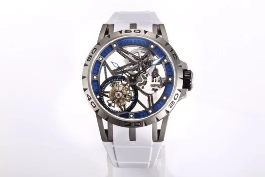 ROGER DUBUISS ロジェデュビス メンズ 腕時計 一體陀飛輪 メカニカル 一體式機芯 ホワイト