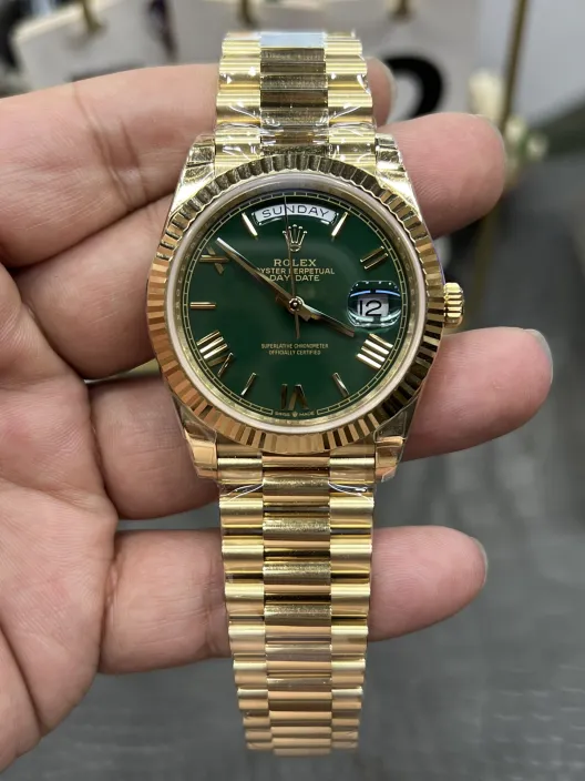 ROLEX ロレックス 星期日型 腕時計 メンズ 自動巻き 40mm グリーン ブラック