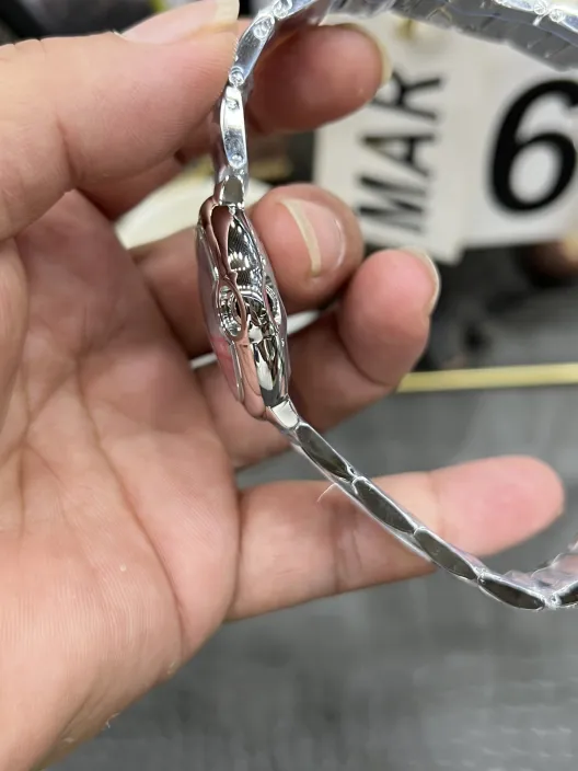 AF カルティエ ブルーバルloon 腕時計 レディース 自動巻き 機械式 33mm ステンレススチール ブルーグレー