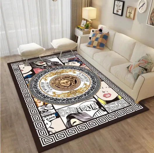 ヴェルサーチ　Versace　新品人気カーペット　140×200サイズ　絨毯ラグマット　子供プレイマット防音　滑り止め付