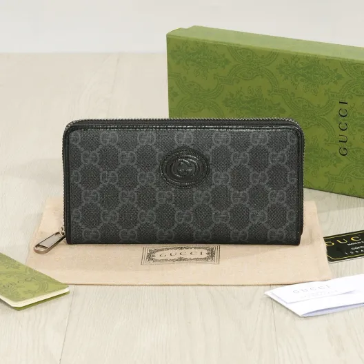 GUCCI グッチ ウォレット 長財布 ロングジップ ブラック