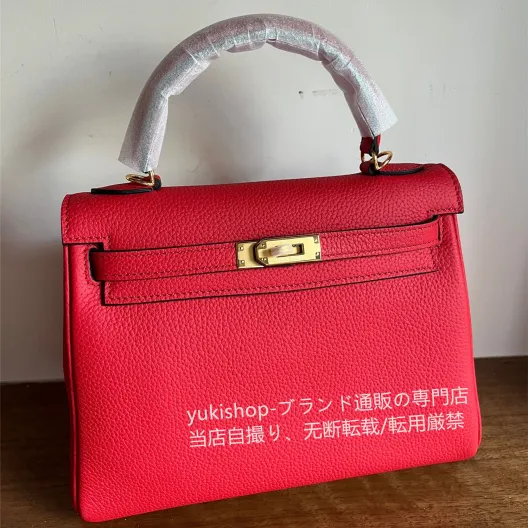 一つのみ　セール品　エルメス　ケリー25　Hermes Kelly　赤系　ルージュカザック　ゴールド金具　ハンドバッグ　ショルダーバッグ　2WAYバッグ