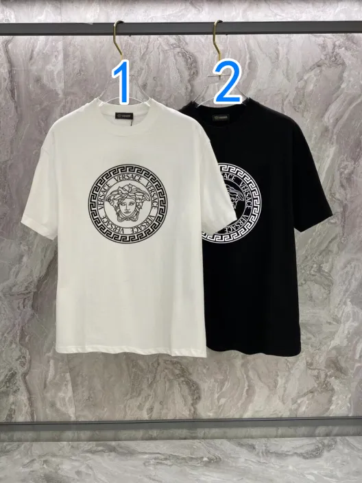 ヴェルサーチ　Versace　半袖シャツ　プリントシャツ　クルーネック　Tシャツ　T-shirt　3色　メンズ