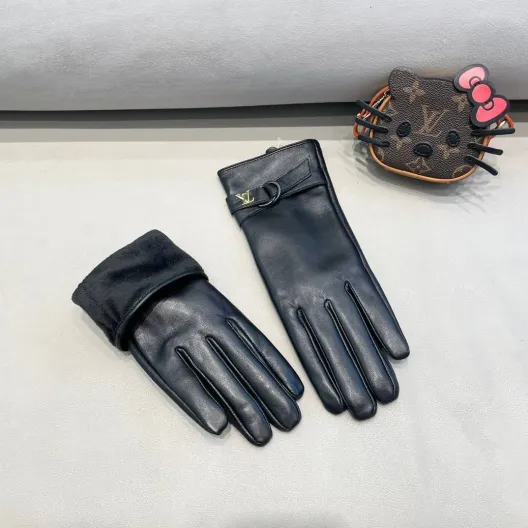 Louis Vuitton ルイ ヴィトン レディース 革手袋 本革 防寒 スマホ対応 通勤 おしゃれ ブラック