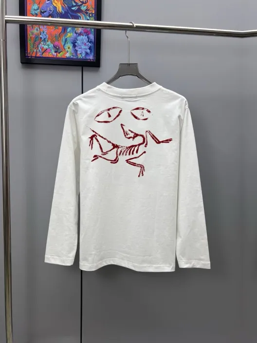 アークテリクス メンズ スウェット トレーナー クルーネックスウェット ロゴ刺繍 フロントロゴ オーバーサイズ ホワイト ブラック