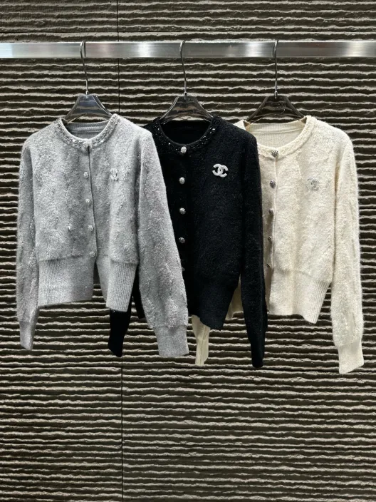 シャネル カーディガン 3色 レディース 総柄 ロング丈  autumn/winter